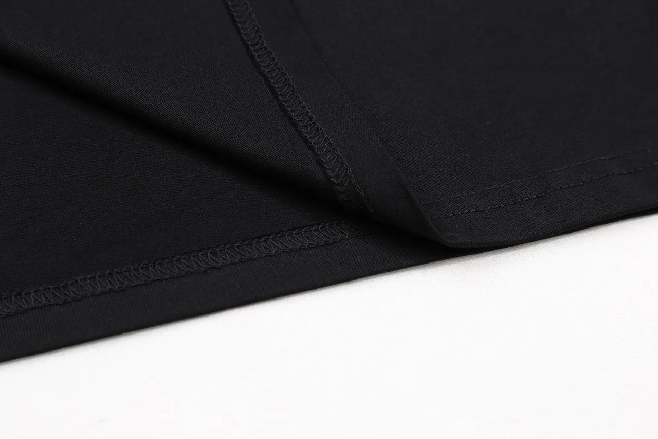 p116 649#Gallery Dept New classic basic style letter LOGO basic slogan Polo short-sleeved T-shirt double yarn pure cotton short Tee black navy blue S～XL